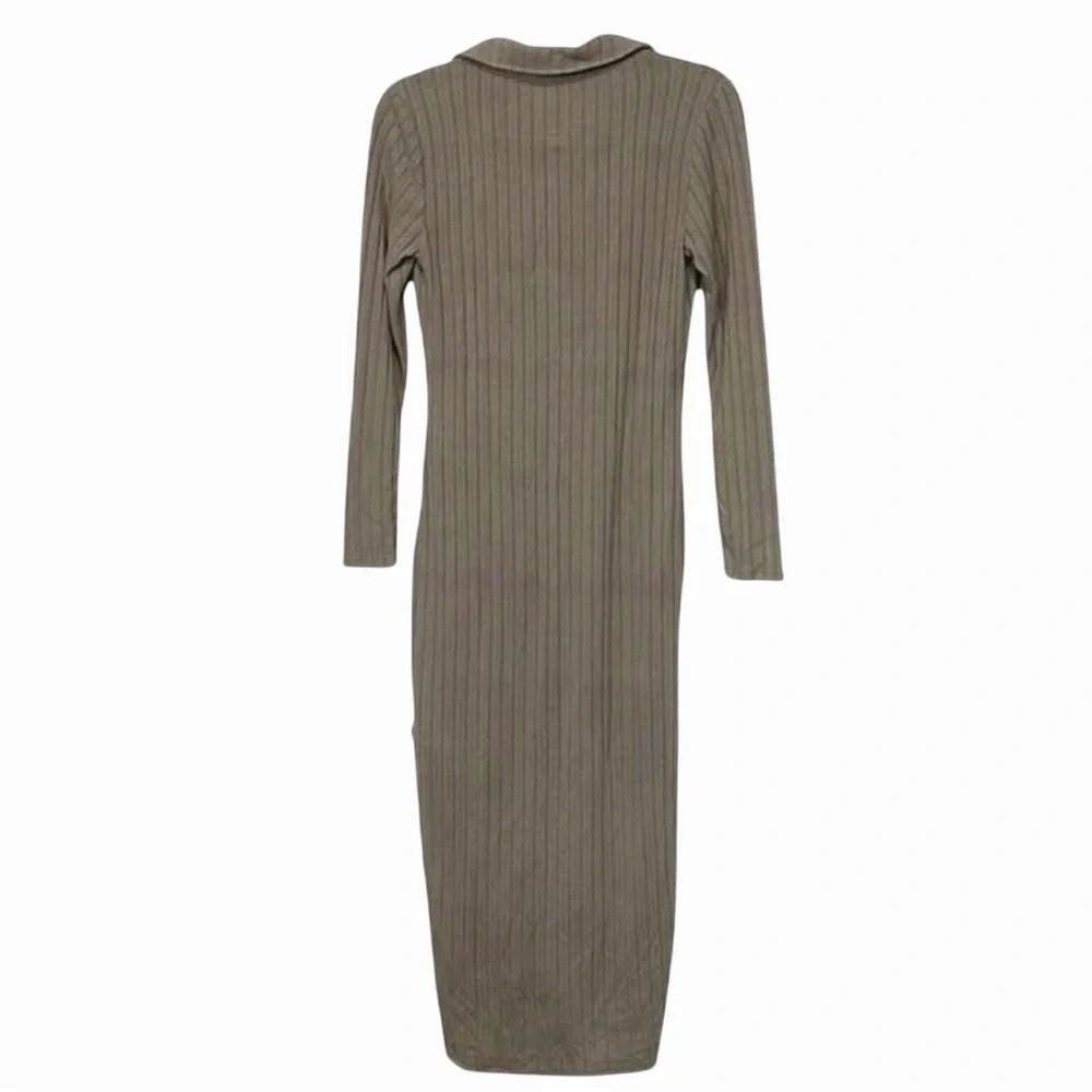 Chaser Women's collared dress Long Sleeve Button Down tan Size S - Picture 3 of 9